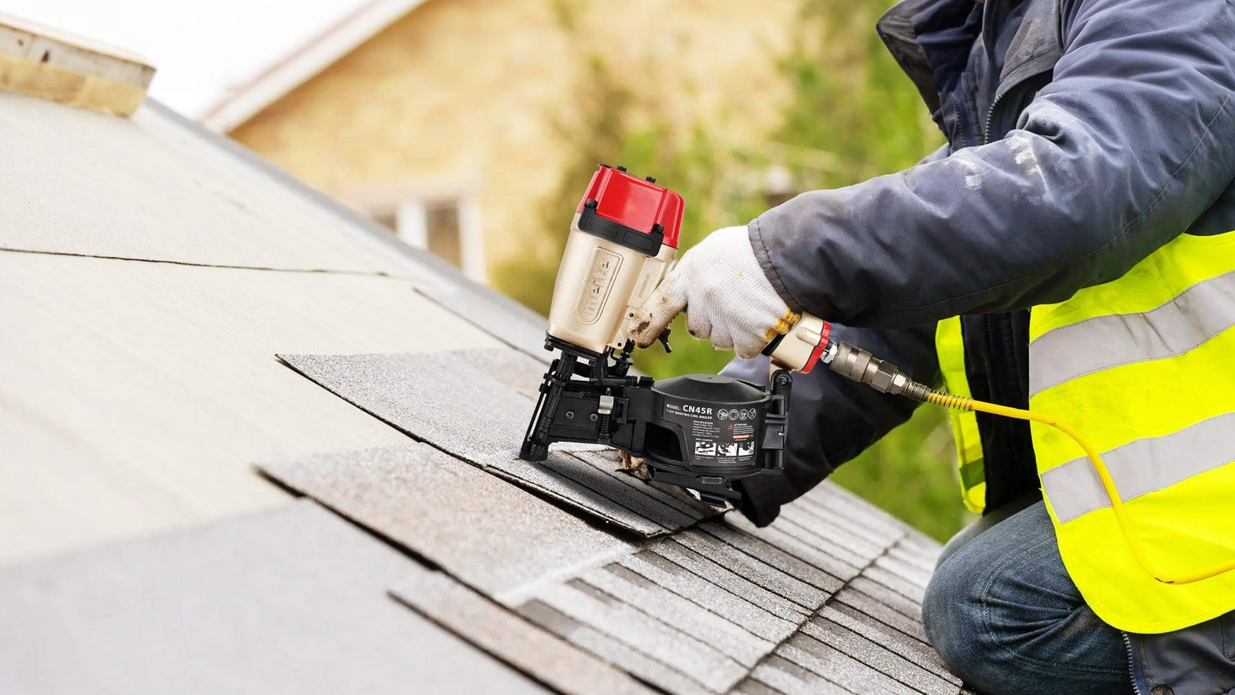 Pneumatic Coil Roofing Nailer: Meite CN45R - MEITE USA