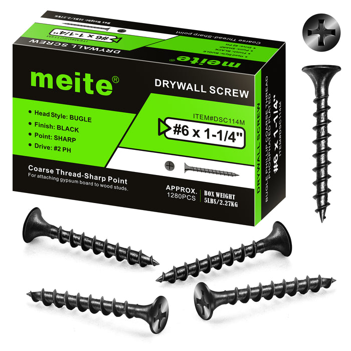 thumbnail image 2 of Dt-bargain 4.0 X 45mm Black Coarse Thread Pozi Screws – For MDF, Chipboard, Wood (Carcass Screws) 2 of 4