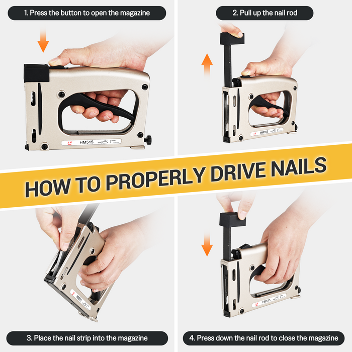 how to load flexible points for picture framing nailer--meite