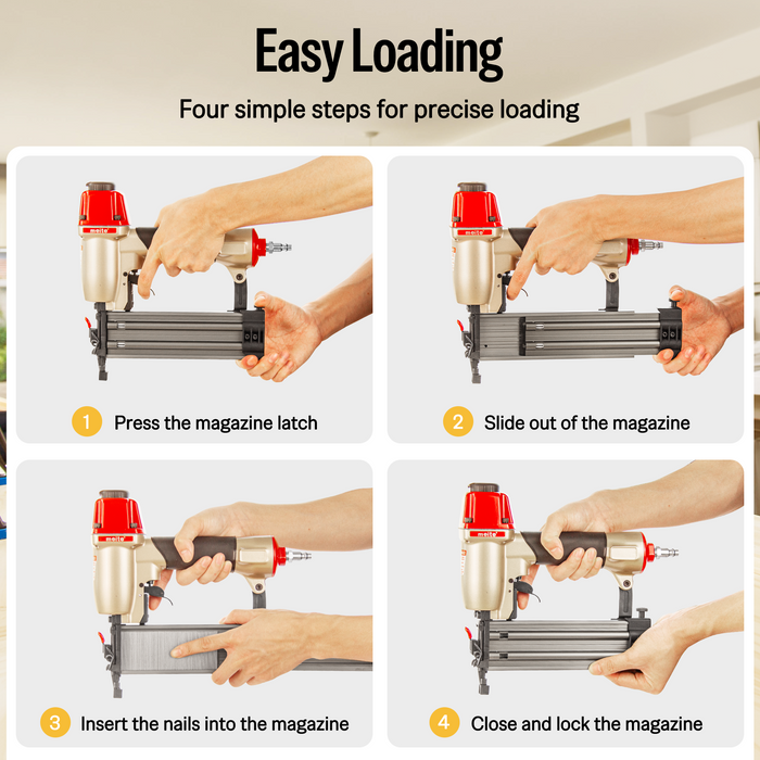 how to load nails for brad nail gun