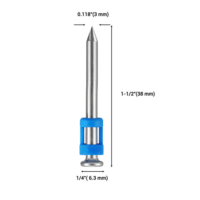 The size information of meite USA 1-1/2'' plastic collated concrete pins