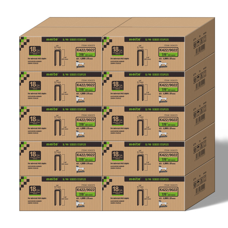 18Ga 1/4" Narrow Crown Staples in Bulk (5-50 Cases)