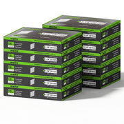 10 Cases of meite USA 18Ga 1-1/4 inch length L-cleat flooring nails, 5 boxes in one case, 50,000 PCS in total, in white background