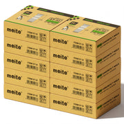 Meite USA 14 gauge 1 1/4 inch length concrete T nails, 10 cases at 20 boxes per case, 80000 pcs in total, displayed at a white background