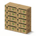 Meite USA 18 gauge 1/4 inch crown staples in 1 inch length, 10 cases at 10 boxes per case, displayed on a white background