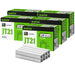 Meite USA JT21 staples, five boxes of 22Ga galvanized staples in 3/8 inch length shown on a white background, 5000 staples per box for a total of 25000 pieces