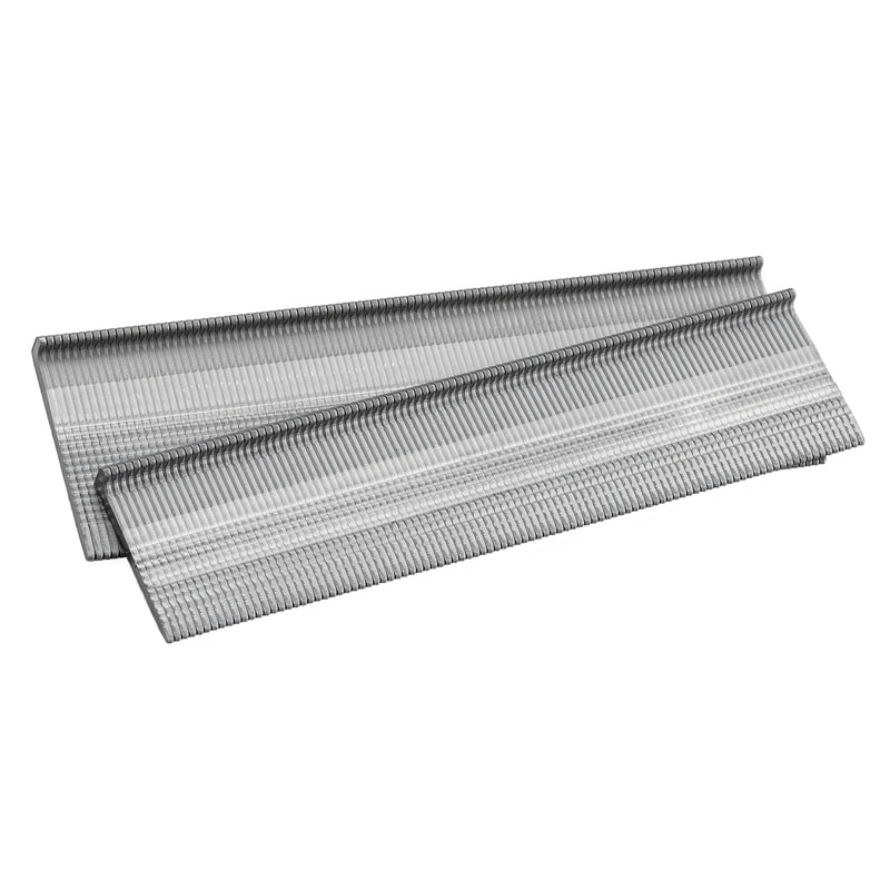 Meite USA 16Ga L-cleat flooring nails displayed in two strips on a white background