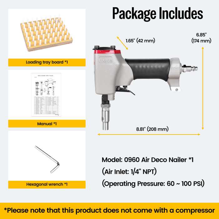 pneumatic decorative nail gun