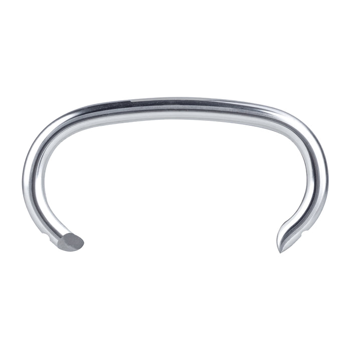 Meite USA 15 gauge 3/4" crown hog rings displayed individually on a white background