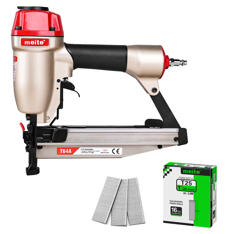 T64A 16Ga Pneumatic Finish Nailer 1-1/4" to 2-1/2" Length