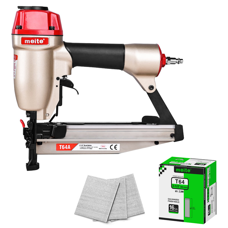 T64A 16Ga Pneumatic Finish Nailer 1-1/4" to 2-1/2" Length