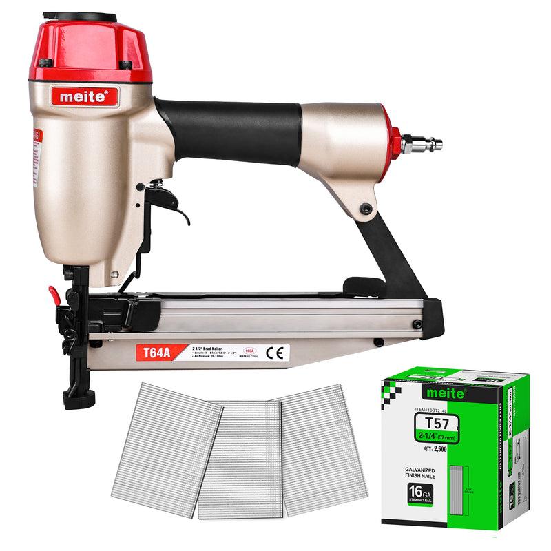 T64A 16Ga Pneumatic Finish Nailer 1-1/4" to 2-1/2" Length