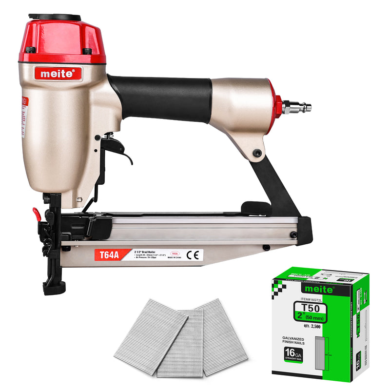 T64A 16Ga Pneumatic Finish Nailer 1-1/4" to 2-1/2" Length