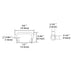 Sketch size information of Meite USA 15 gauge 1/2" crown hog rings, 3.6mm closure diameter, 1/2 inch inter crown, and 5/8 inch outer crown 