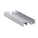Meite USA 22Ga JT21 galvanized staples in silver color, 7/16-inch crown and 1/4 to 3/8 inch length, displayed on a clean white background