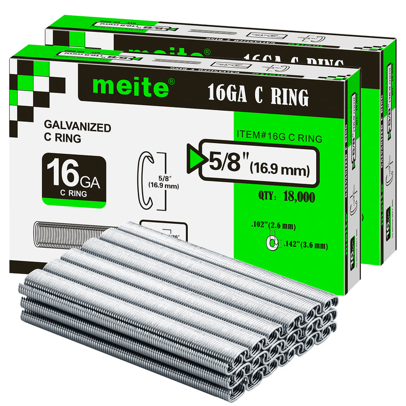 16Ga 1/2" Crown Galvanized Hog Rings