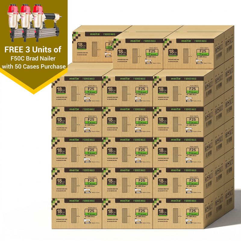 18Ga Galvanized Brad Nails in Bulk (5-50 Cases)