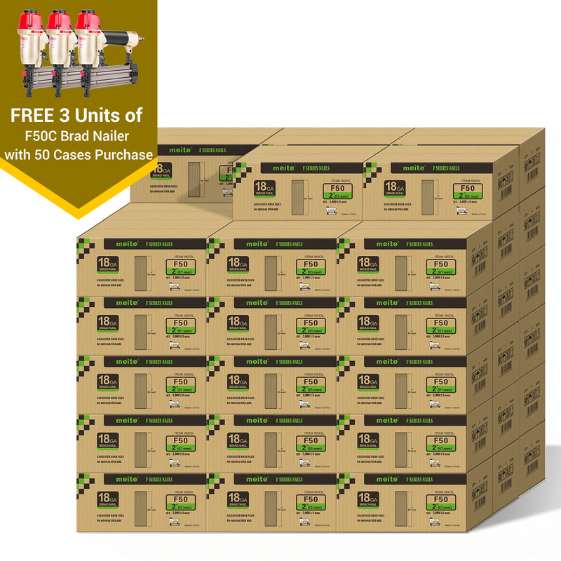 18Ga Galvanized Brad Nails in Bulk (5-50 Cases)