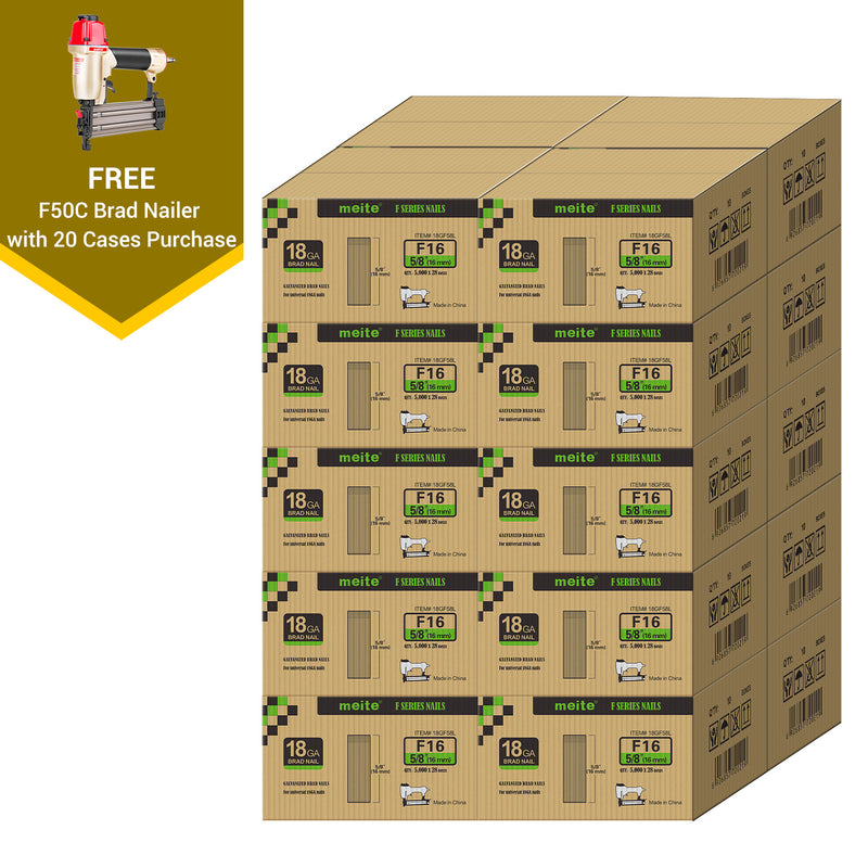 18Ga Galvanized Brad Nails in Bulk (5-50 Cases)
