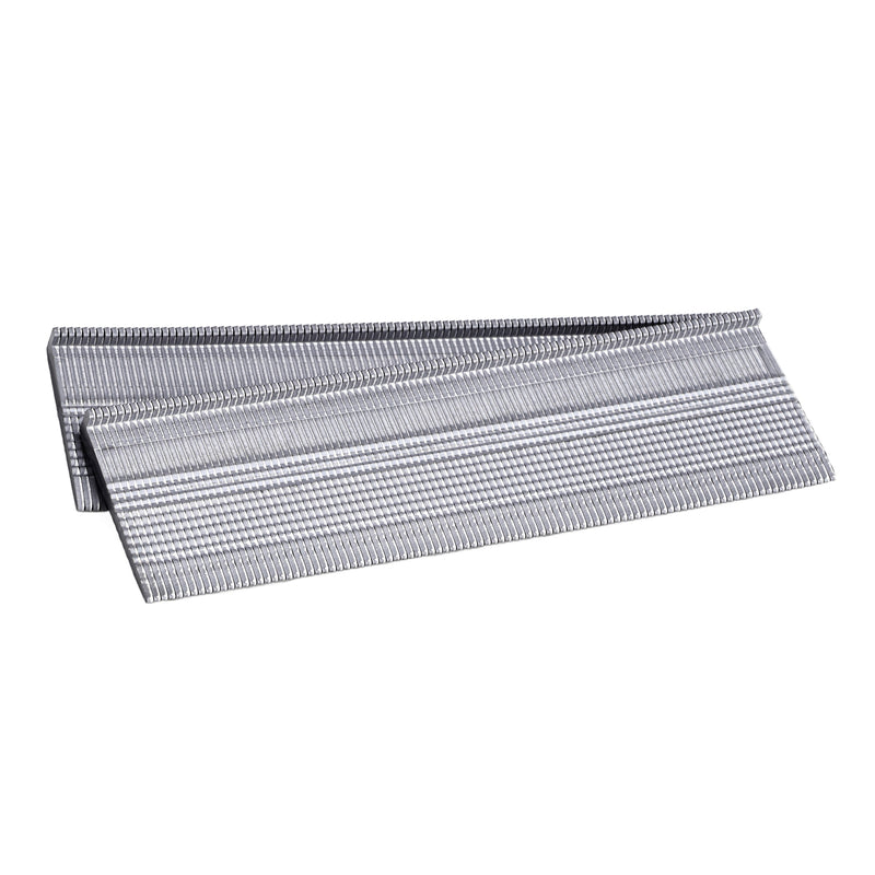 Meite USA 18Ga 1-1/2 inch length L-cleat flooring nails displayed in two strips on a white background