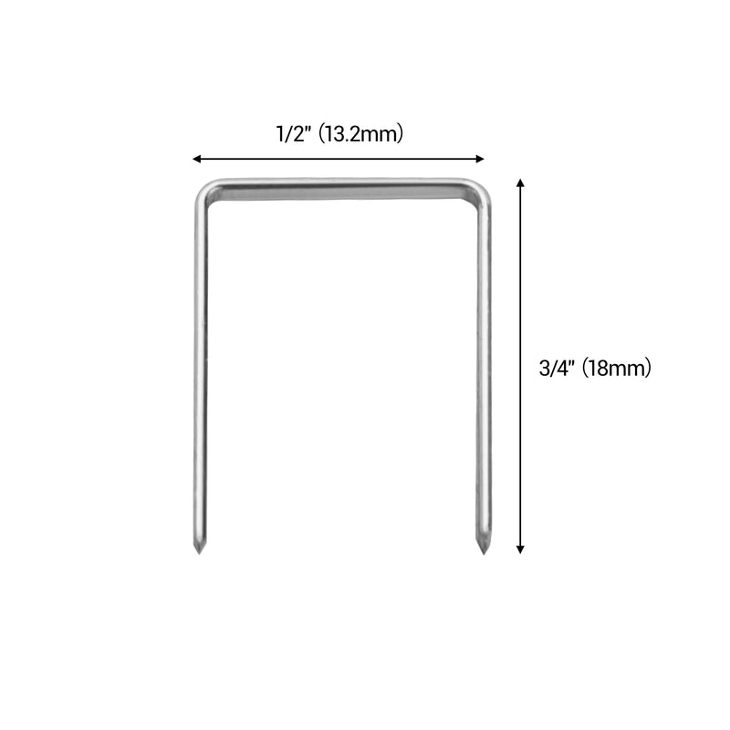 Single 20Ga 1/2" Crown(13.2MM) 3/4'' length upholstery staples