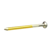 Meite USA smooth shank coil siding nails displayed individually on a white background