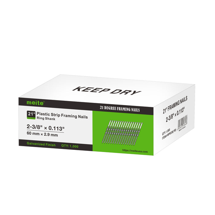 21 Degree Offset Round Head Framing Nails Pallet with Framing Nailer