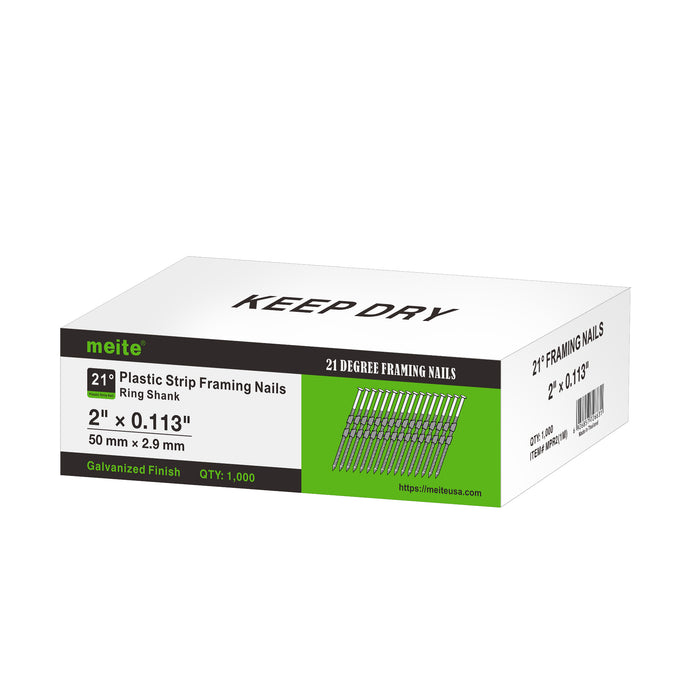 21 Degree Offset Round Head Framing Nails Pallet with Framing Nailer