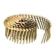 Meite USA 1-3/4 inch length roofing coil nails displayed in a single roll on a white background 