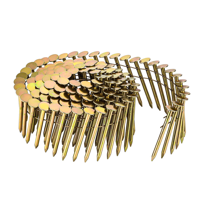 Meite USA 1-3/4 inch length roofing coil nails displayed in a single roll on a white background 