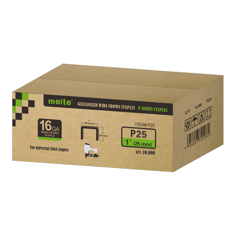 16Ga 1'' Wide Crown Staples 1'' to 2'' Length