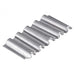 Meite USA single 1" Crown Corrugated Fasteners on white background, showing sharp point