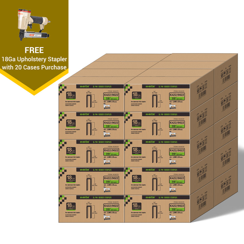 18Ga 1/4" Narrow Crown Staples in Bulk (5-50 Cases)