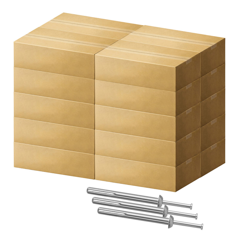 meite USA 1/4" Diameter Hammer Drive Anchors bulk packaging – 20 cases total, each carton contains 10 boxes, 100 pieces per box; front-facing packaging with three hammer Drive Anchors displayed clearly on the box design