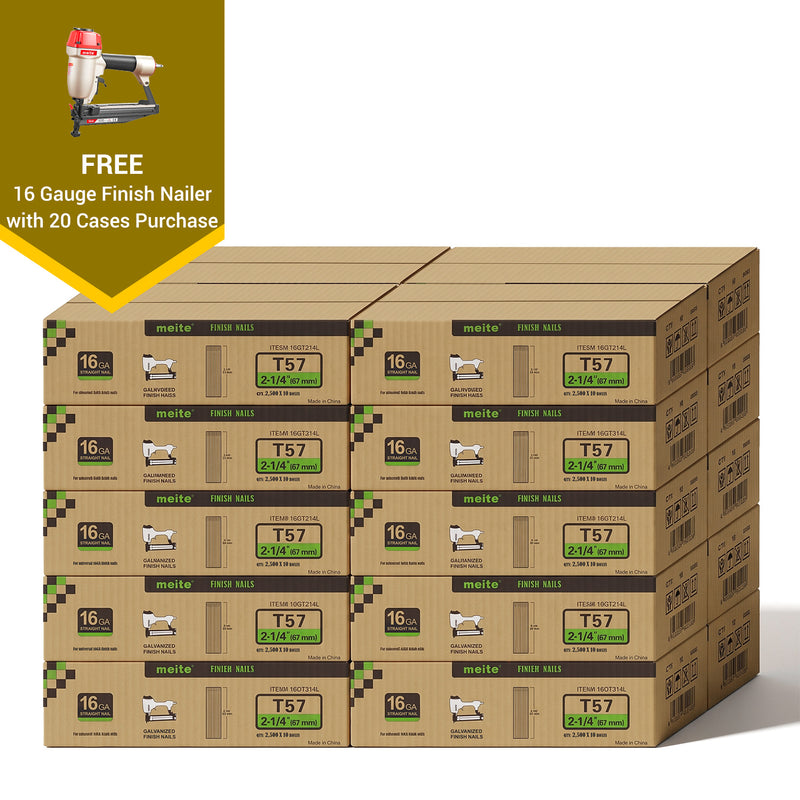16Ga Galvanized Finish Nails in Bulk (5-50 Cases)