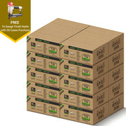 Meite USA 16 gauge 1-1/2 inch length finish nails, 20 cases at 12 boxes per case, displayed with one included 16 gauge finish nailer on a white background
