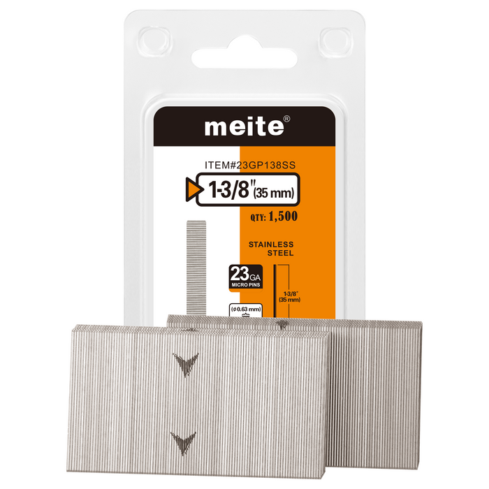 23Ga 304 Stainless Steel Pin Nails 3/8" to 1-3/8" Length