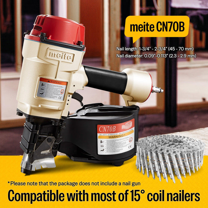 2'' to 3'' Coil Siding Nails - Electro Galvanized Ring Shank