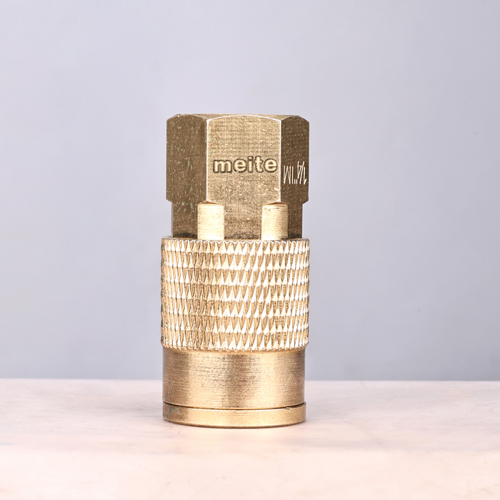 Milton Type 1/4" NPT Industrial Brass Thread Female Quick Coupler