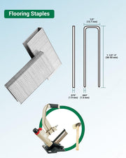 15.5 Gauge 1/2" Crown Hardwood Flooring Staples - MEITE USA