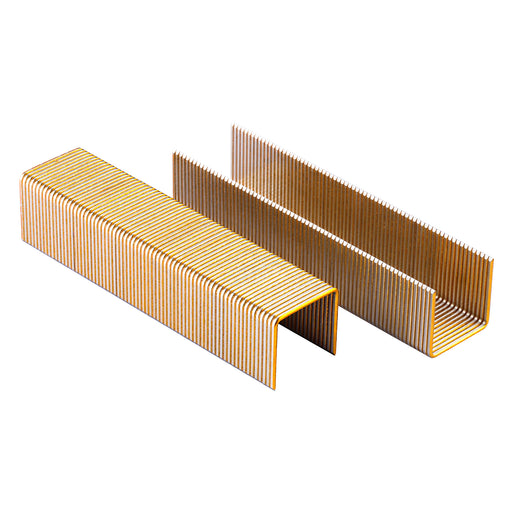 Two strips of meite USA 16Ga 1'' Wide Crown Staples