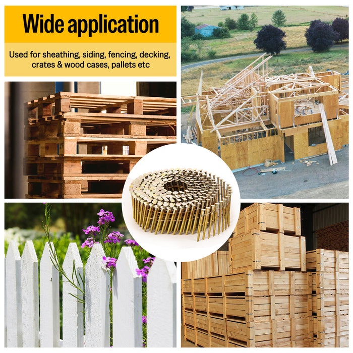 1-1/2" × .083" Coil Siding Nails - Galvanized Ring Shank