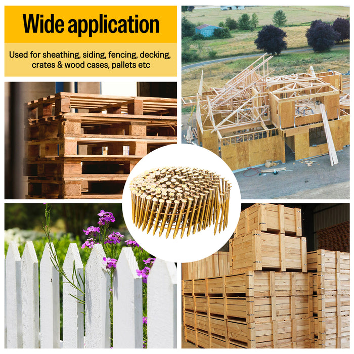 2'' to 3'' Coil Siding Nails - Electro Galvanized Ring Shank