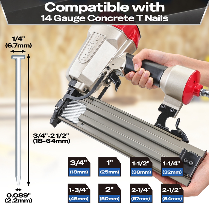 ST64L 14Ga Long Nose Pneumatic Concrete Nailer