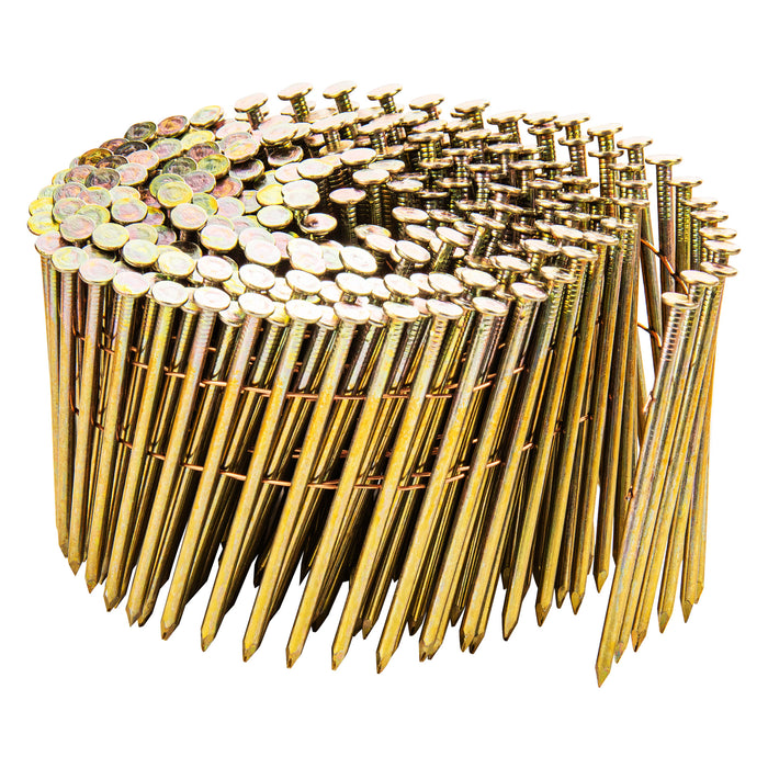 3-1/4'' x 0.131'' Coil Siding Nails - Galvanized Smooth Shank
