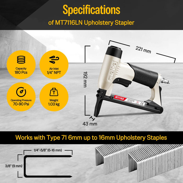 pneumatic upholstery staple gun