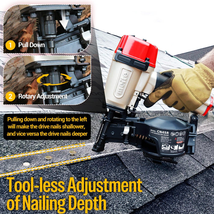 CN45R 1-3/4‘’ Pneumatic Coil Roofing Nailer