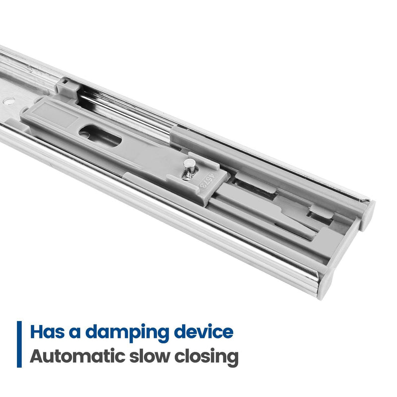 Soft Close Sidemount Drawer Slides 10-22 Inches Full Extension Ball Bearing - MEITE USA