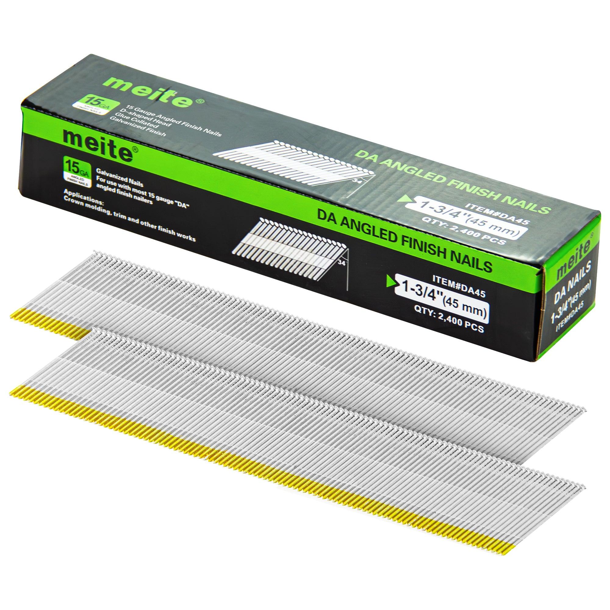 Meite USA 15 Gauge 34° Angled Finish Nails | DA-style Finish Nails