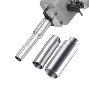 Close up view of interchangable centering sleeve of meite USA ZN1170B deco nailer in white background
